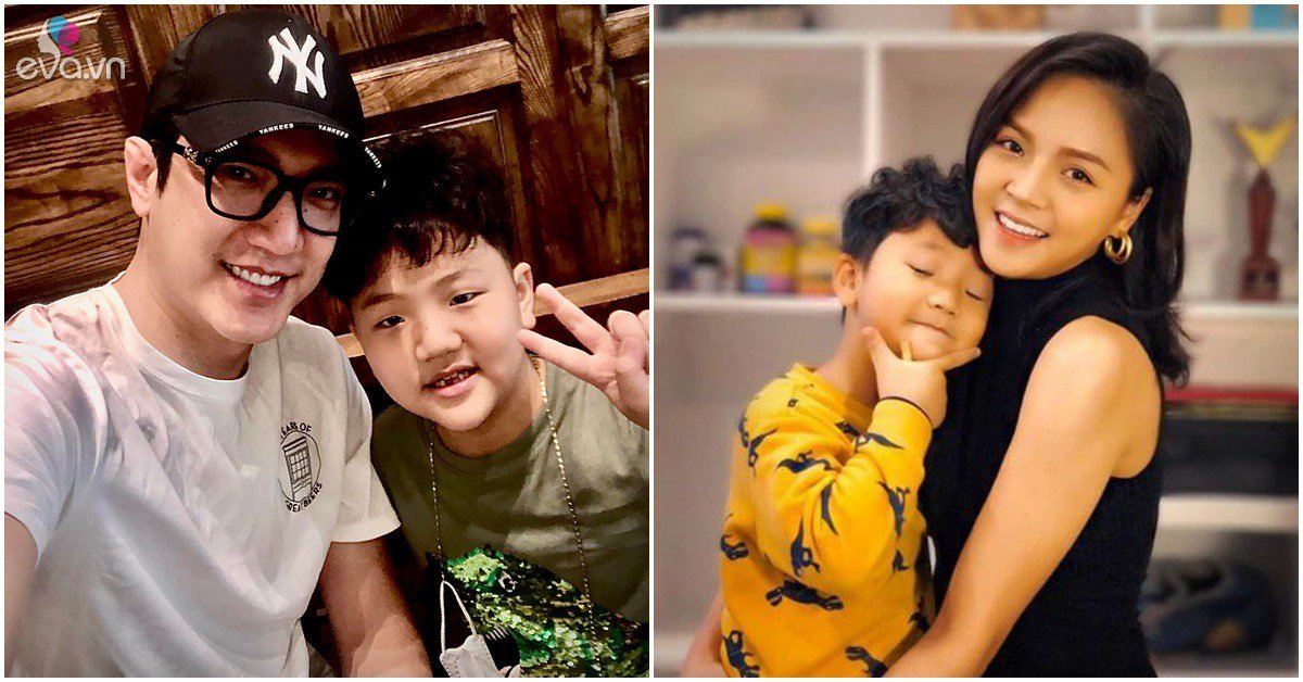 Chi Nhan shows a close photo with his son after divorce Thu Quynh, the boy looks like a young man