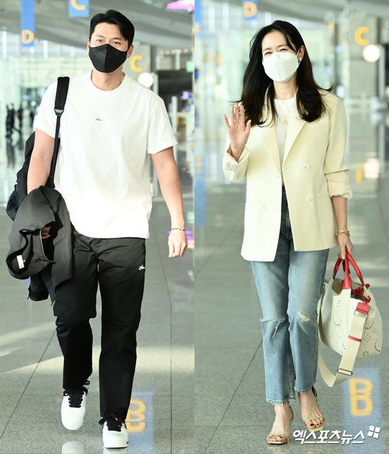 Look at how Son Ye Jin wears torn pants next to her husband, compared to Lam Tam Nhu  - 4