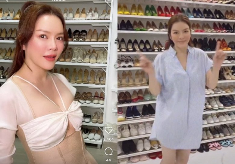 Ly Nha Ky's thousand-pair shoe cabinet looks stunning, the value is on par with Ngoc Trinh's - 3