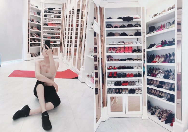 Ly Nha Ky's thousand-pair shoe cabinet looks stunning, the value is on par with Ngoc Trinh's - 11