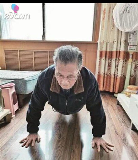 The 91-year-old professor does 20 push-ups/time, no disease, thanks to the exercise he made himself