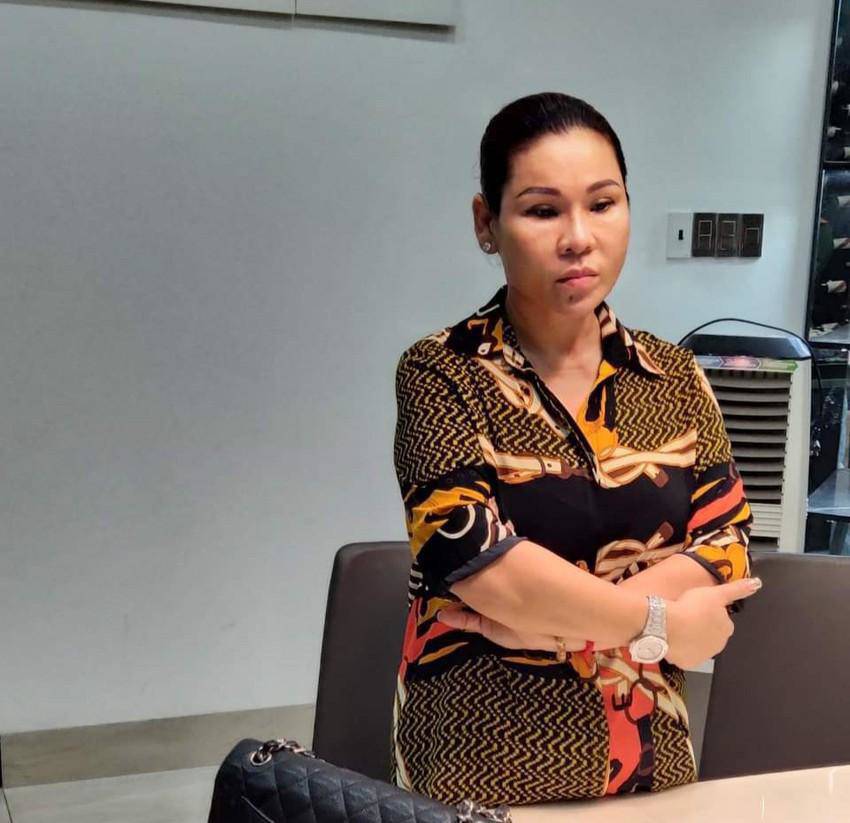 Bị can Lâm Thị Thu Trà khi bị bắt. Ảnh: Plo.vn