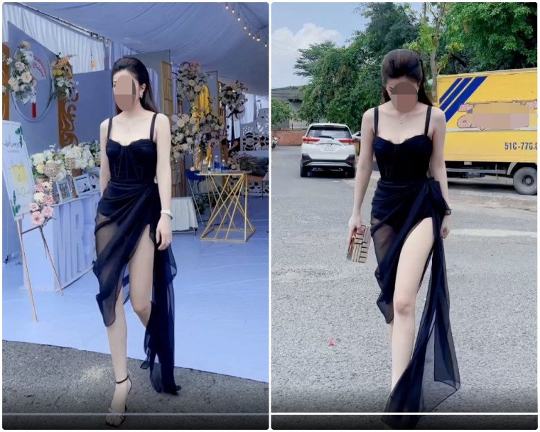 At the wedding of a close friend, a beautiful girl in Dong Nai dressed like a bar was reacted by people - 1