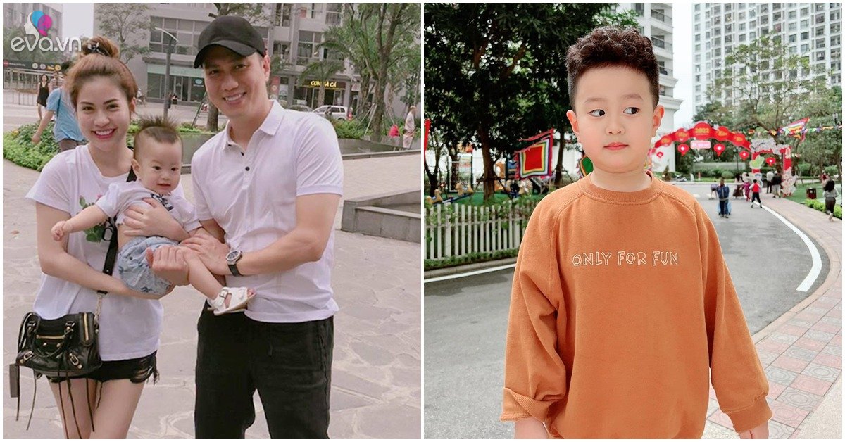 Hotgirl Huong Tran raised her child well after the divorce from Viet Anh, the boy is chubby, more and more like her father
