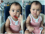 Làm mẹ - Con lai Ấn của Võ Hạ Trâm bày bộ mặt khó ở với mẹ nhưng ai cũng khen đáng yêu