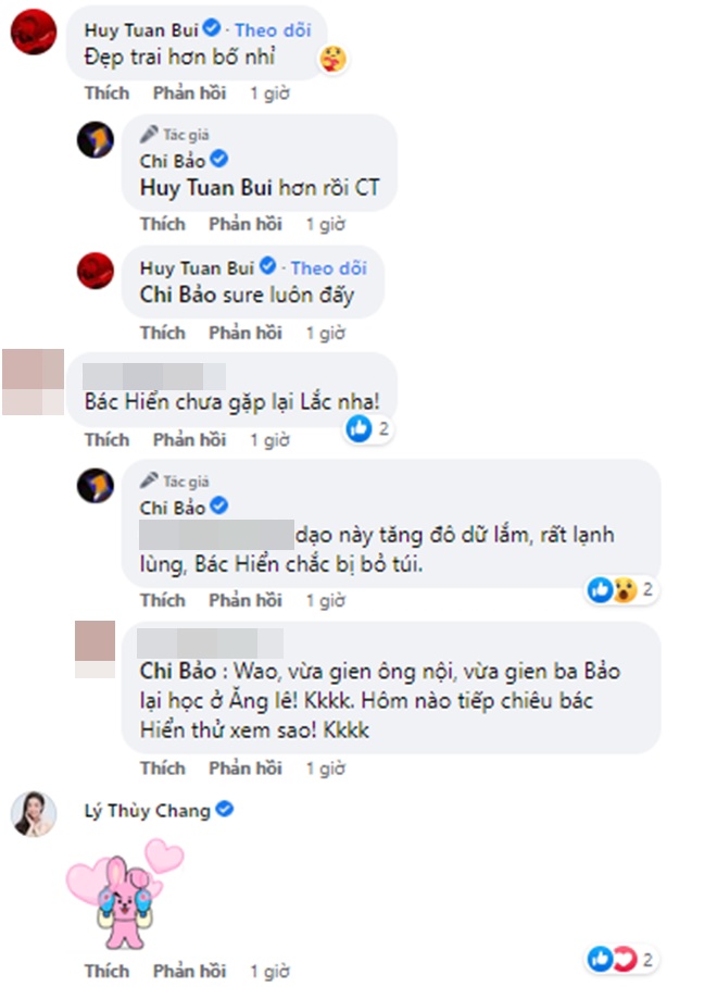 Chi Bảo cho biết con lớn đã đẹp trai hơn mình, lạnh lùng và tăng đô dữ lắm.