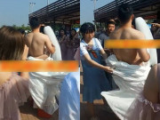 Tin tức - Chú rể bị lột trần trong ngày cưới, cô dâu nhanh trí lấy váy che chắn để tránh "lộ hàng"