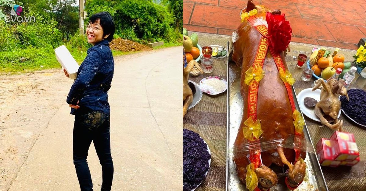 MC Thao Van shows off a grand feast in her hometown of Lang Son, friends look at it and want to get wet