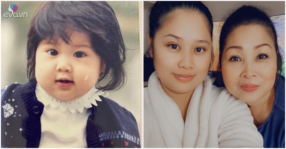 People’s Artist Hong Van shows off a photo of her daughter who looks exactly like her mother when she was young, with a kind face