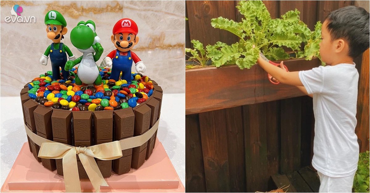 Tang Thanh Ha’s son is 7 years old, his mother made a unique cake, the inside is even more surprising