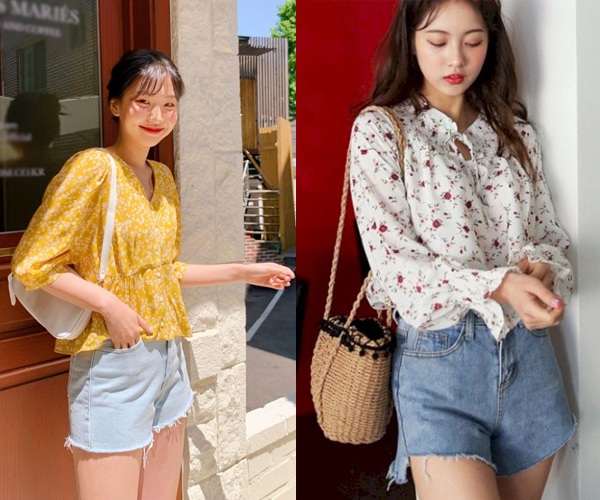 With just simple jeans shorts, Vietnamese - Korean beauties can still mix luxury outfits - 12