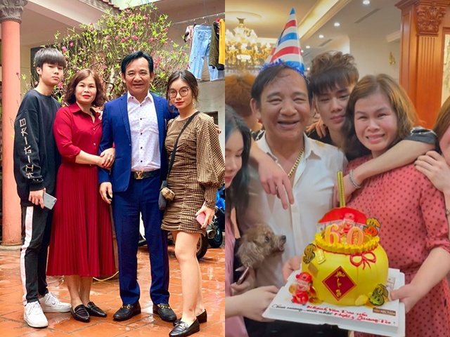 Quang Tèo mừng sinh nhật tuổi 60, người vợ công nhân của nam nghệ sĩ hiếm hoi xuất hiện