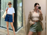 Thời trang - Chỉ với quần short jeans đơn giản, các mỹ nhân Việt - Hàn vẫn mix được những outfit sang xịn