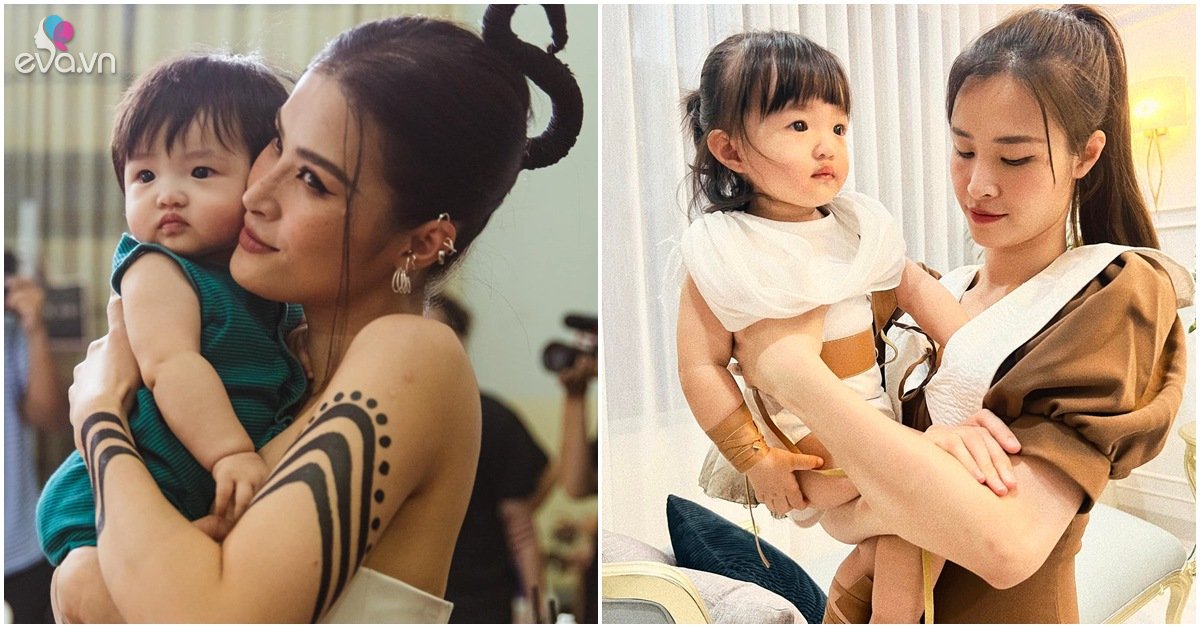 Dong Nhi shows that her daughter is getting bigger and cuter, everyone notices her bad hand