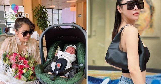 After giving birth for more than 9 months, the runner-up drove herself to give birth and showed off her flat belly, butt