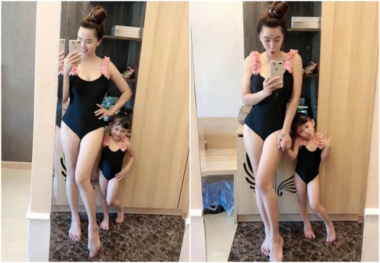 Going to the beach with her children, Hai Bang shows off her cool figure with 3 children, the spotlight is on the little princess - 6