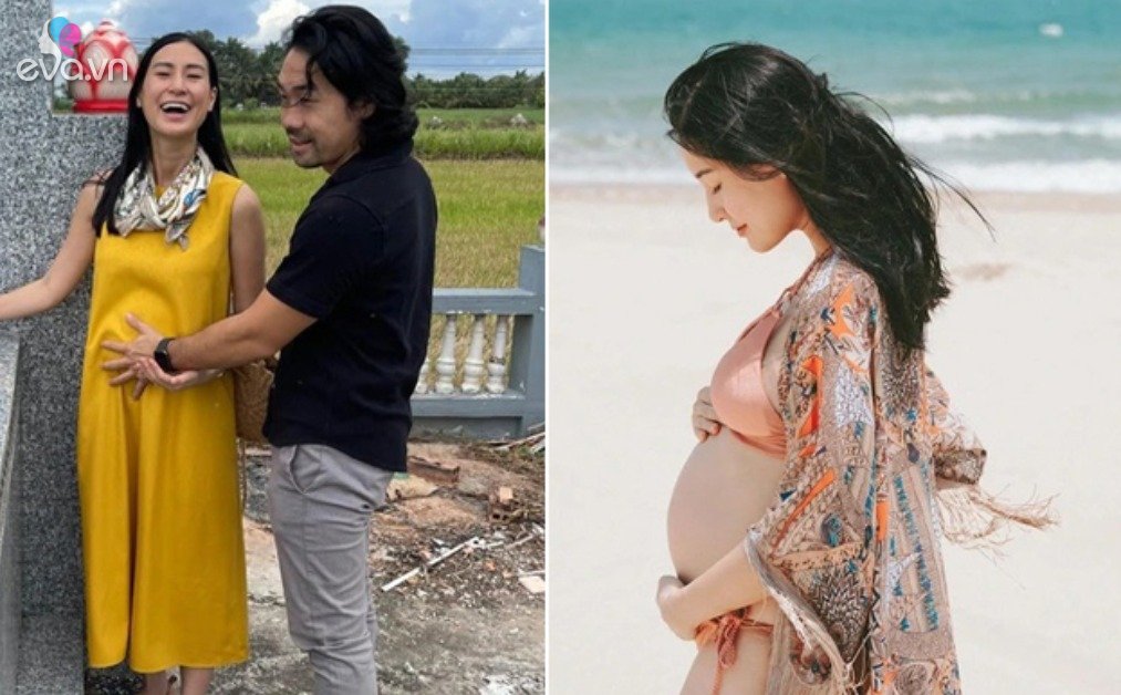 Actress Kathy Uyen wears a bikini to show off her pregnant belly, is her mother’s beauty still beautiful?