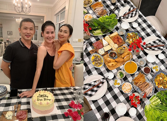 Tang Thanh Ha cooks a party to celebrate your birthday, acts with a young master's husband to attract attention - 3