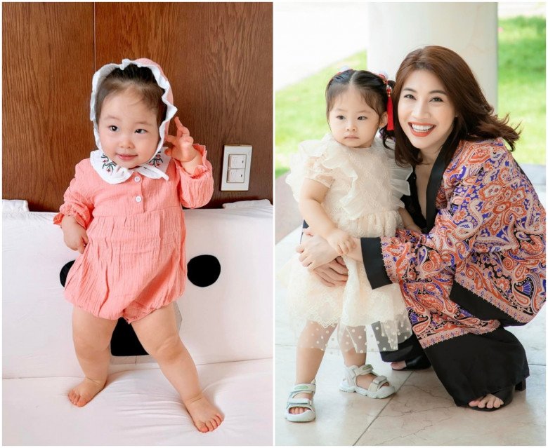 With a golden spoon since childhood, Pha Le's half-Korean daughter is beautified by her mother, wearing a golden mask - 3