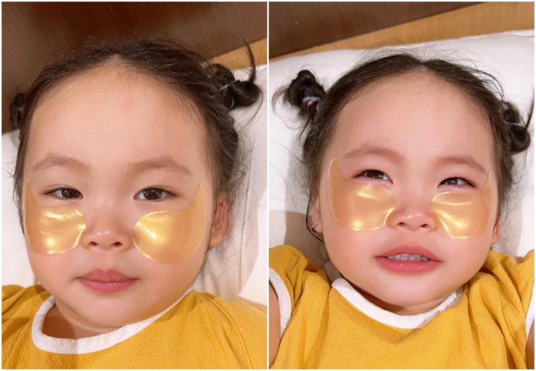 With a golden spoon since childhood, Pha Le's half-Korean daughter is beautified by her mother, wearing a golden mask - 8