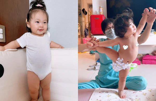 With a golden spoon since childhood, Pha Le's half-Korean daughter is beautified by her mother, wearing a golden mask - 5