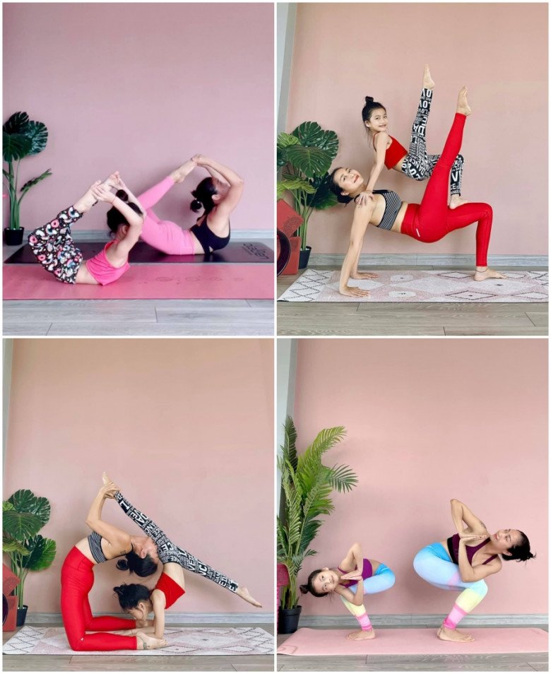 The little princess of the Vietnamese star family practices yoga more skillfully than her mother: Phuong Trinh Jolie's daughter 