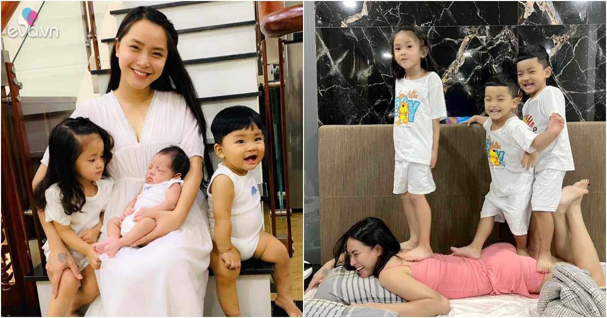Hai Bang’s funny milk diaper scene when 2 years of giving birth to 3 children