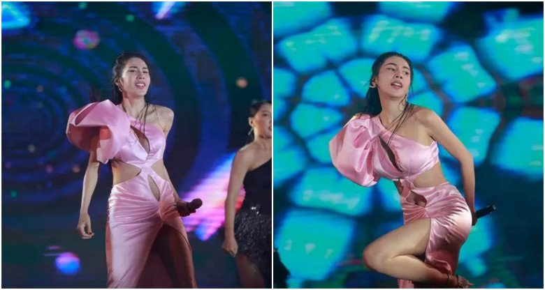Thuy Tien went to the show wearing a jubilantly cut skirt to tear, nothing compared to the old days - 4