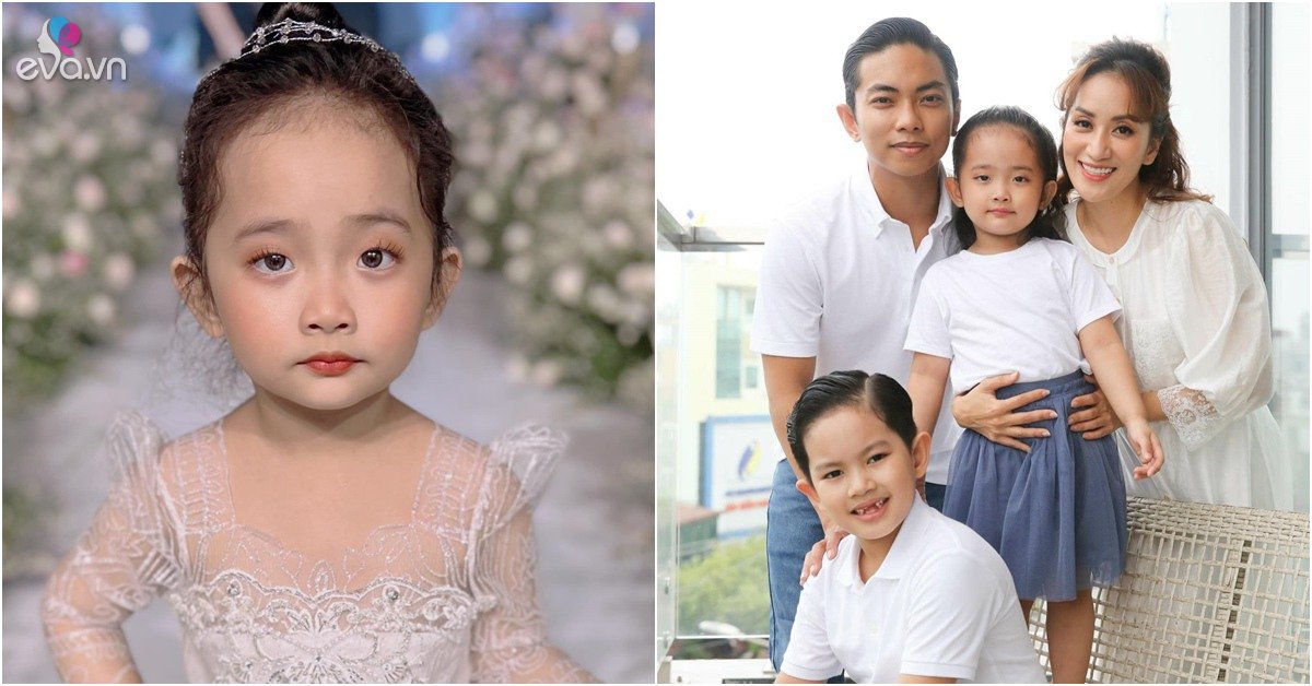 Khanh Thi’s daughter wearing a princess dress and sophisticated makeup is praised like her mother