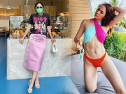 Làm đẹp - "Thiên thần nội y" Thái sau 31 ngày sinh: Chứng minh body đỉnh cao, bụng phẳng lỳ với váy lụa