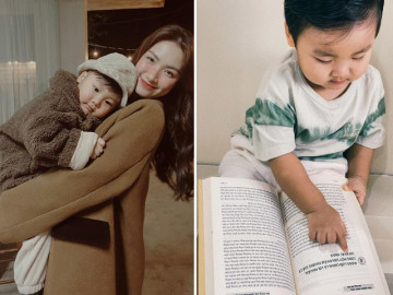 Mới 3 tuổi, con trai Hoà Minzy có trí nhớ quá giỏi, thuộc làu tên con vật bằng tiếng Anh