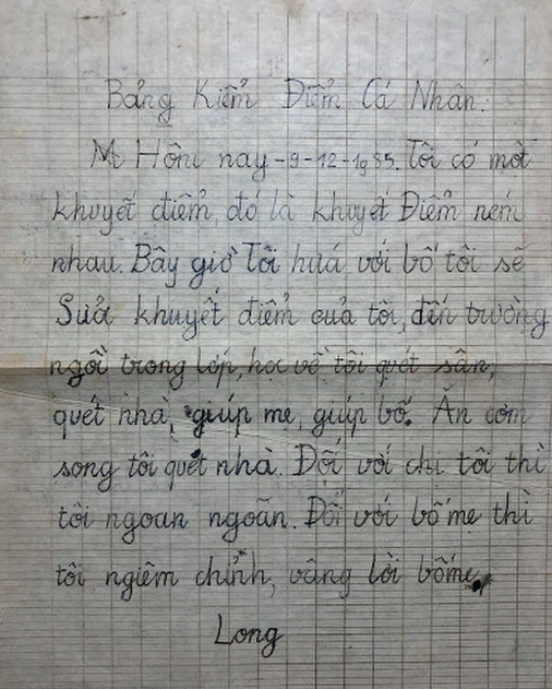 Tuy nội dung nhận tội khá đơn giản như ng bản kiểm điểm này lại khiến nhiều người thích thú vì câu từ có phần ngô nghê và lời nhận lỗi rất thật thà.