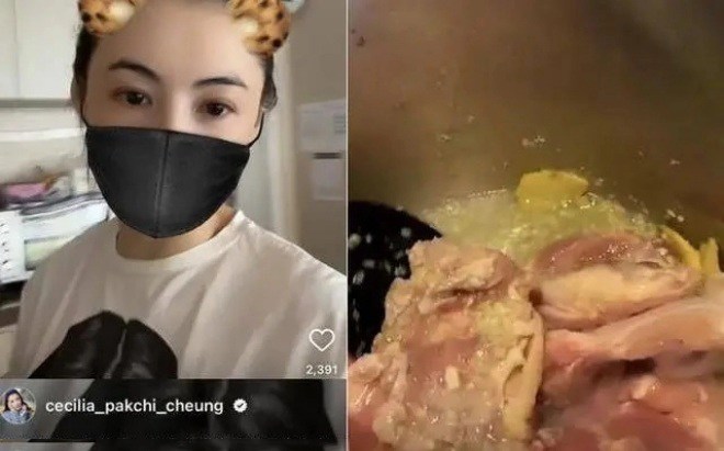 Trương Bá Chi khoe video nấu nướng.