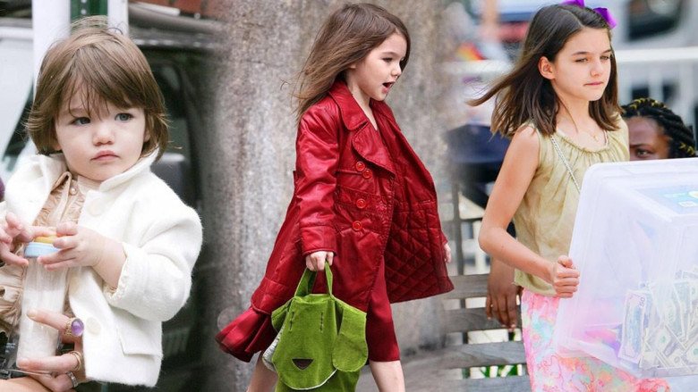 Suri Cruise successfully puberty, standard angle amp;#34;Hollywood princessamp;#34;  umbrella with messy hair - 7