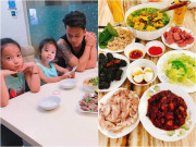 Bếp Eva - Vợ Hồng Đăng khoe bữa ăn 8 món "no ngã ngửa", dân mạng thắc mắc: 4 người ăn nhiều thế?