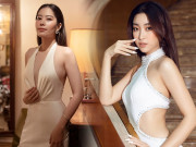Thời trang - Nam Em đẹp chuẩn Hoa hậu lắm rồi: Mặc váy xẻ, khoe ngực hờ hững "lấn át" Đỗ Mỹ Linh