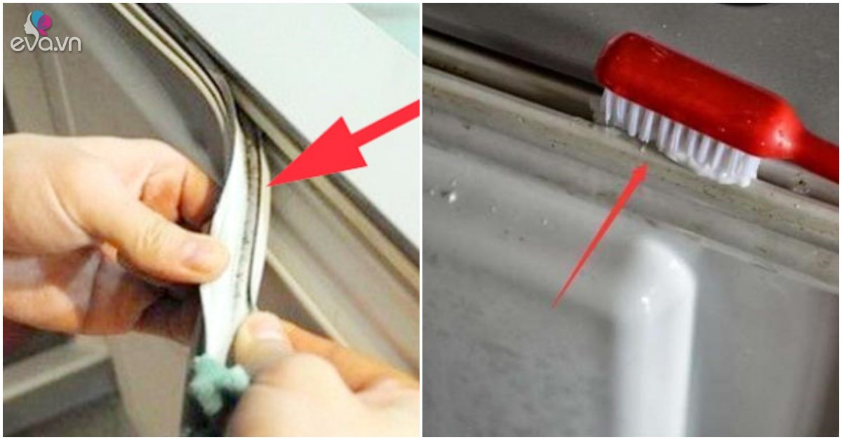 Refrigerator used for a long time has black mold, teaches you a cleaning trick in just 5 minutes