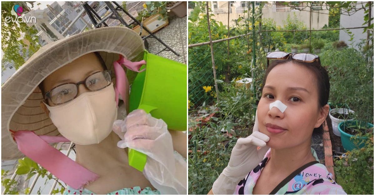 Cam Ly visited her small garden, showing off her good care results um