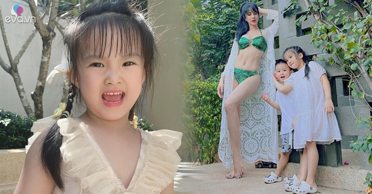 Diep Lam Anh’s daughter is only 4 years old, her legs are already showing, predicting a beautiful future far from her mother