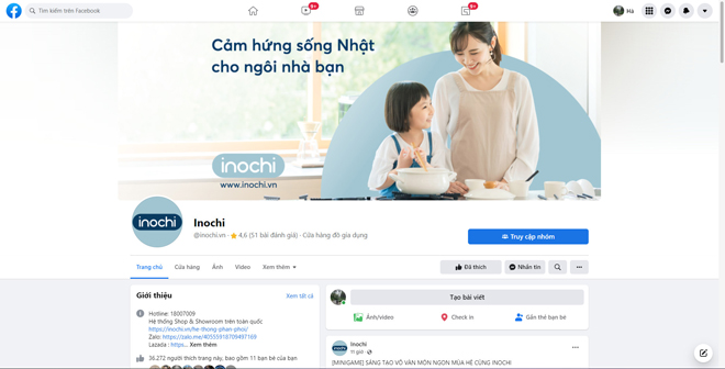 Fanpage Inochi – Fanpage chính thức của thương hiệu Inochi