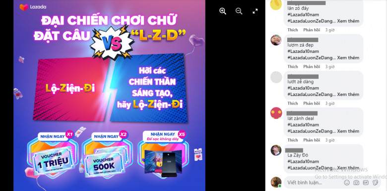 Chỉ có người chơi hệ Lazada mới biết rằng app Laz “lướt-zễ -dàng”, chốt deal Laz là “lượm-zá-đẹp” ngay và luôn