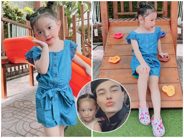 Con gái Lê Dương Bảo Lâm 4 tuổi ra dáng thiếu nữ, tạo dáng như mẫu nhí chuyên nghiệp