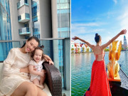 Bà bầu - Sau ly hôn chồng Tây, Hoàng Oanh ngày càng đắt show, không ngại mặc lại đầm cũ hở lưng táo bạo