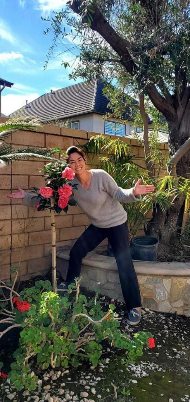 Ho Le Thu is a single mother in a house of 300m2 in the US, fruits and vegetables are laden with branches - 1