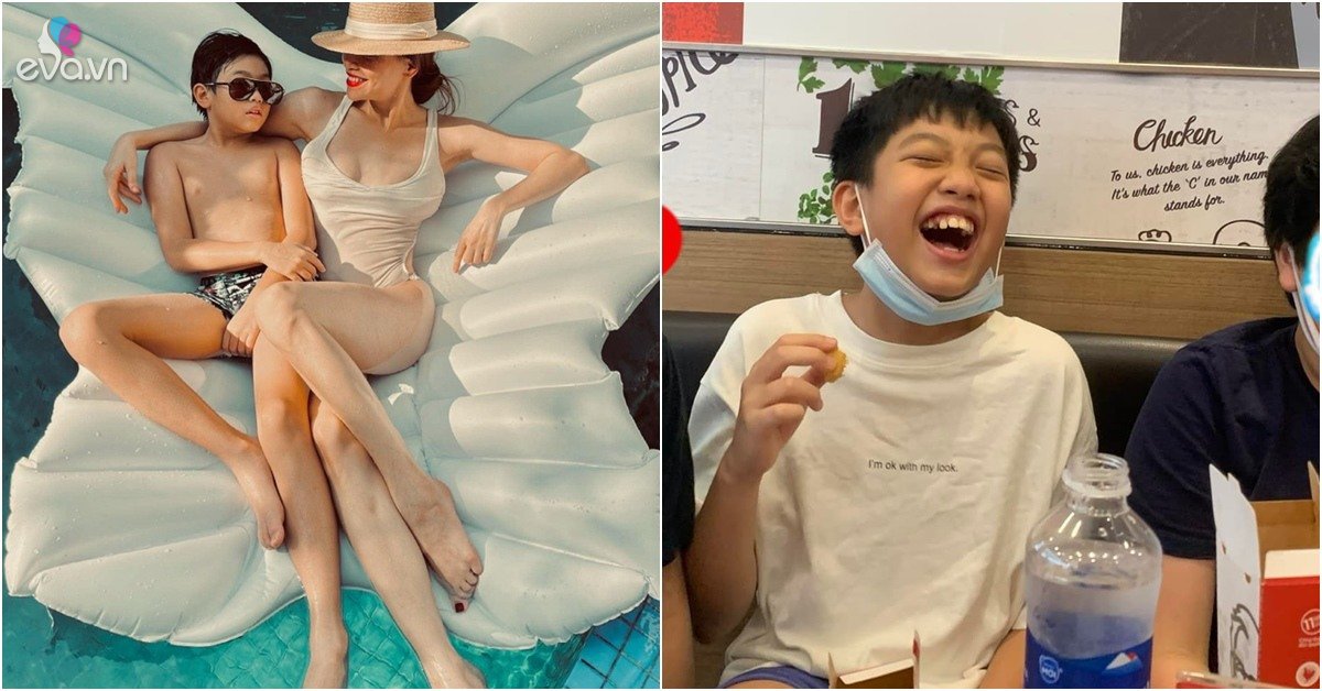 12-year-old son Cuong Do is big, inheriting Ho Ngoc Ha’s high genes