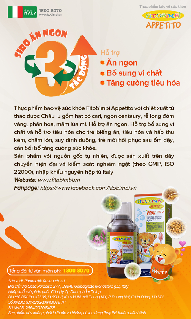 Fitobimbi Appetito – Solution for anorexia children from the National Institute of Nutrition - 4