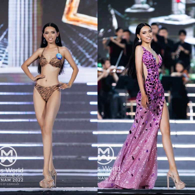 The contestants amp;#34;extremely good amp;#34;  of Miss World Vietnam: Her waist is smaller than Ngoc Trinh, she is 1m85 - 8 . tall