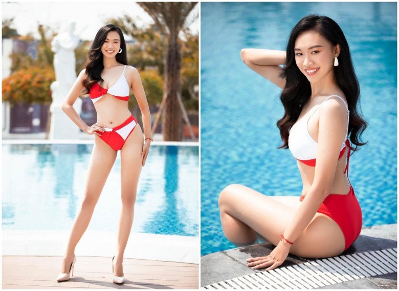 The contestants amp;#34;extremely good amp;#34;  of Miss World Vietnam: Her waist is smaller than Ngoc Trinh, she is 1m85 - 18 . tall
