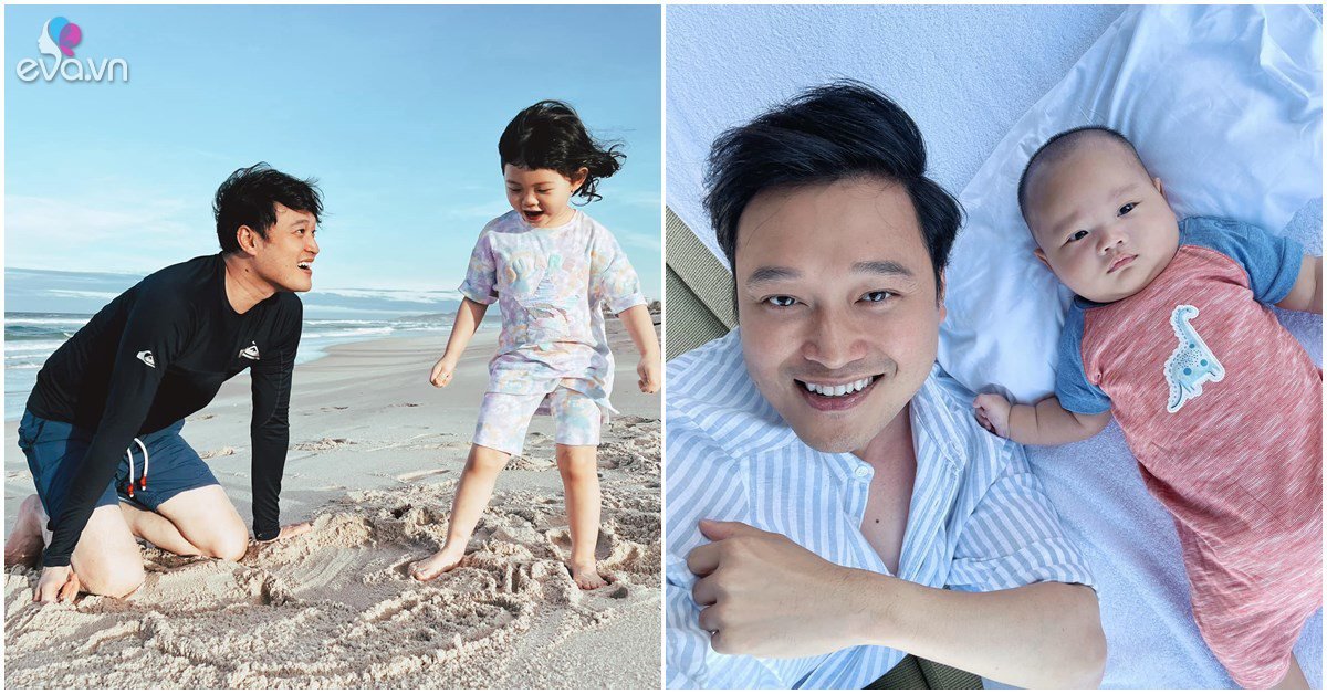 Quang Vinh’s unmarried father shows off his handsome son, the scene where his eldest daughter hugs her baby’s leg is full of hiccups