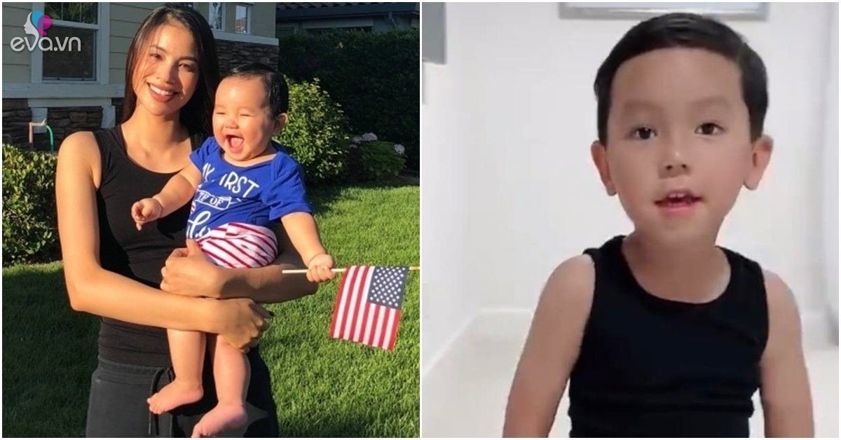 Pham Huong quietly gave birth to a son in the US, the boy’s Vietnamese pronunciation is super standard